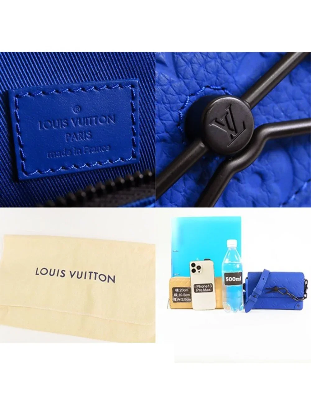 Louis Vuitton Steamer Wearable Wallet Blue Monogram Taurillon Shoulder Bag